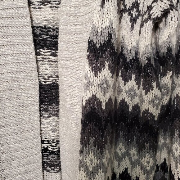 Sonoma Life + Style Women's Long Patterned Cardigan Sweater w. Pockets Size LG - Picture 2 of 8